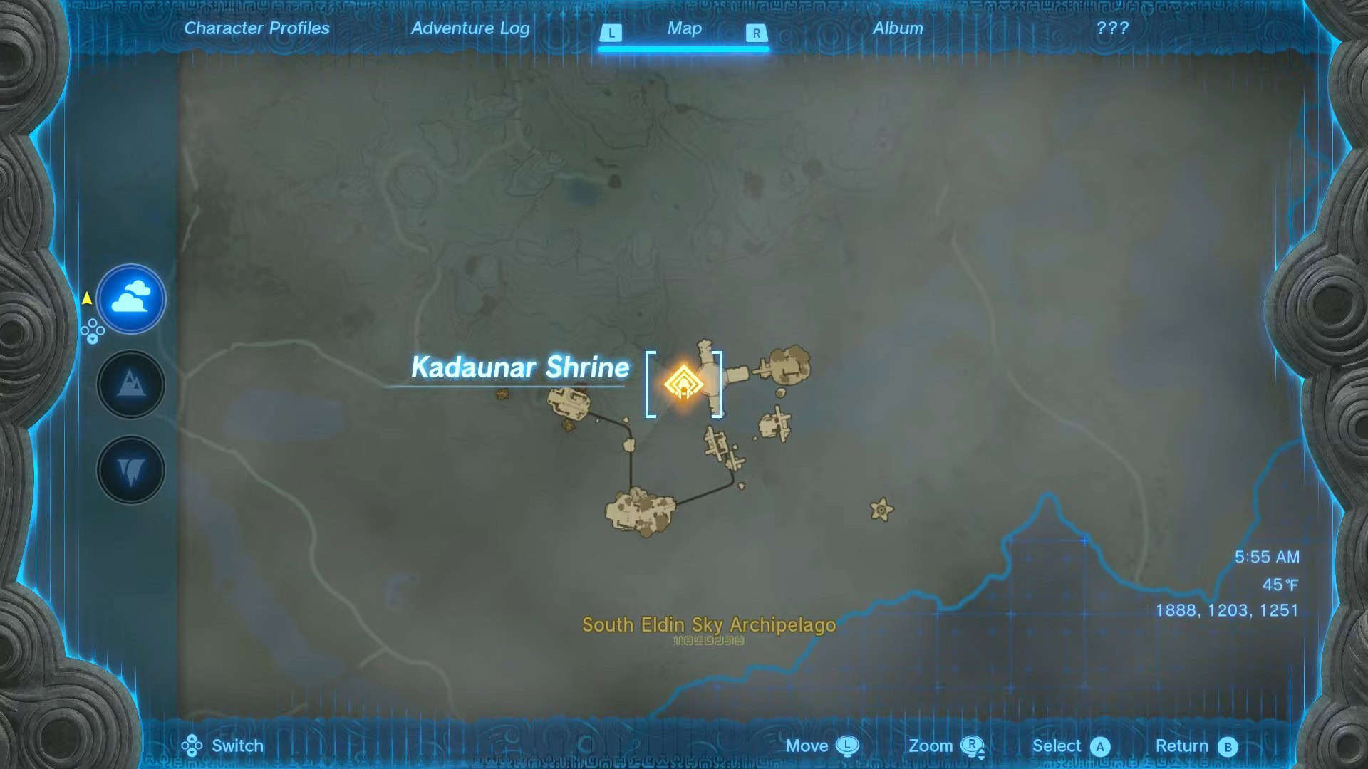 Zelda: TotK Kadaunar Shrine location