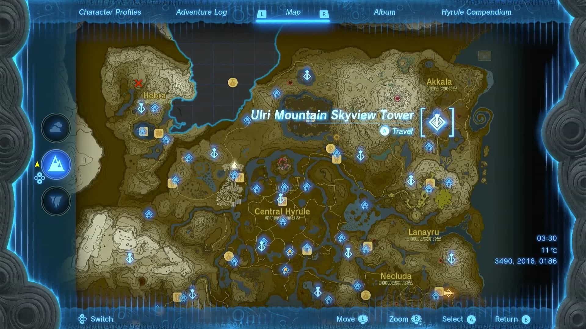 Zelda: TotK Ulri Mountain Skyview Tower