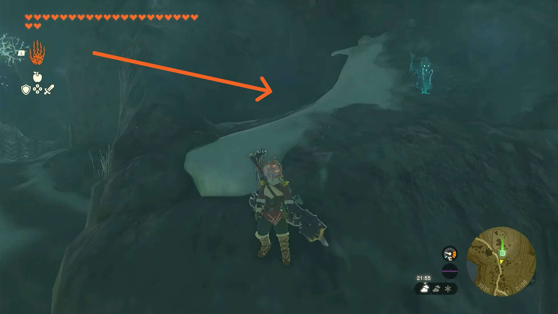 Zelda: Totk West Lake Totori-Höhleneingang