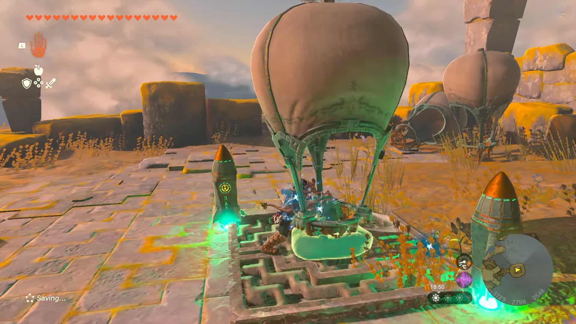 utilisez une montgolfière pour atteindre le sanctuaire Ijo-o