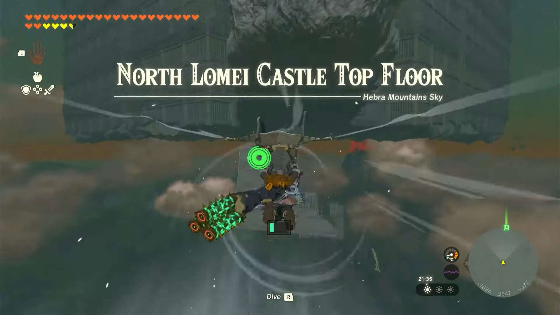 zelda: totk North Lomei – najwyższe piętro zamku