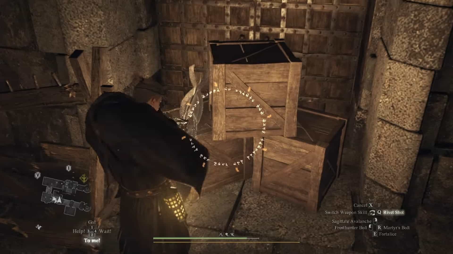 Crates in front of door that require Ancient Battleground key