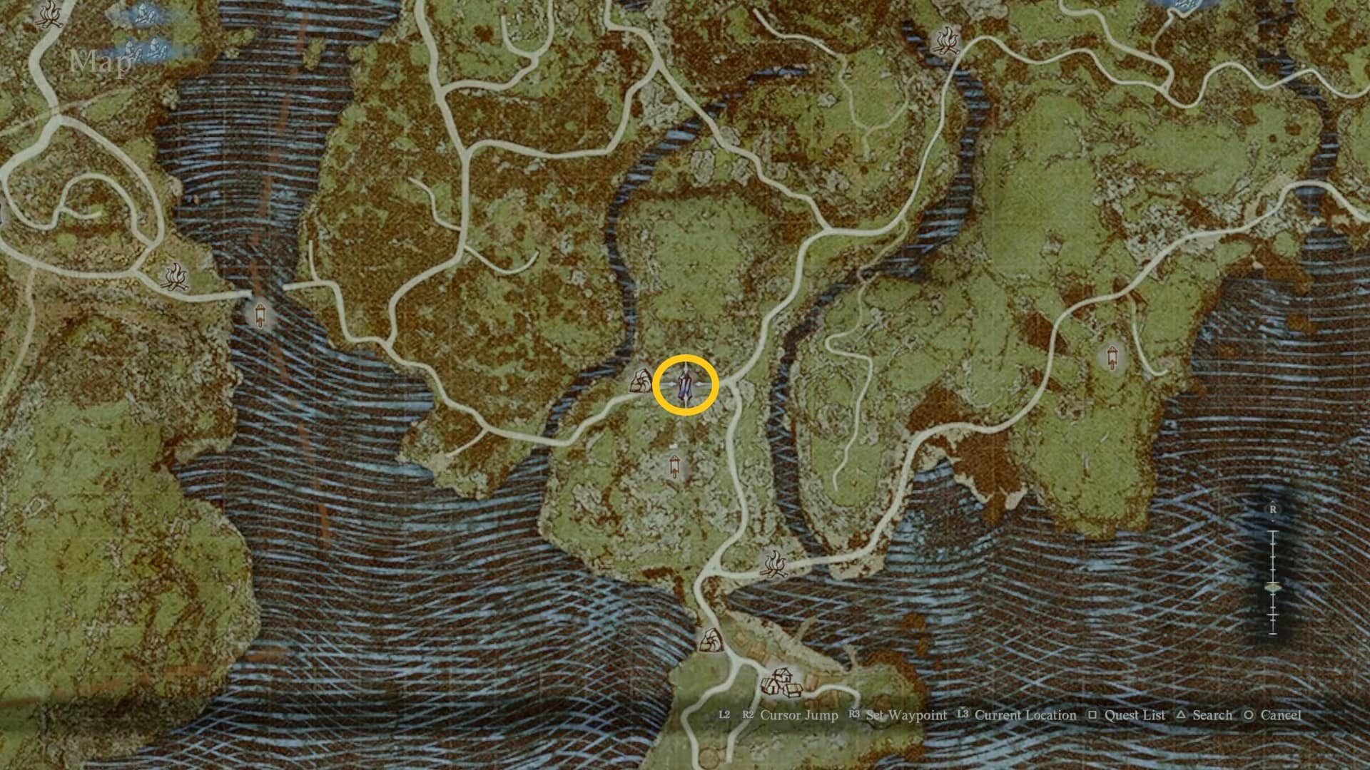 Dragon #1 Map Location North of Harve Village